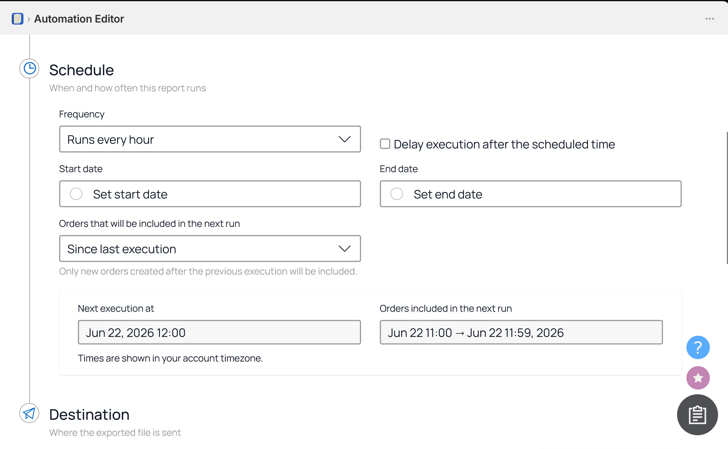 Schedule automated Shopify order exports — recurring delivery by email